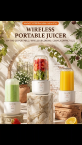 Joyoung Portable Blender Wireless Mini Juicer Cup 250ml USB Rechargeable Personal Smoothie Maker