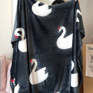 Ins Style Milk Velvet Blanket Thin Office Nap Blanket Air Conditioner Cover Blanket Sofa Throw Lightweight Bedding Cover