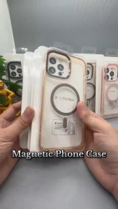 Metal Lens Frame Magnetic Wireless PC (Hard) Phone Case for iphone 7 plus 8 plus x xs xr 11 12 pro max 13 pro max 14 plus 14 pro max 15 plus 15 pro max 16 plus 16 17 AIR 17 pro max 18 PRO MAX onhand magnetic case