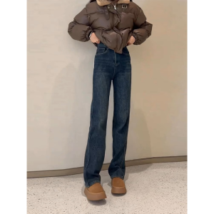 Maternity Jeans Straight Leg Base Layer Pants Spring Fashion plus Size Comfortable Stretchy Outerwear Suitable for Early Pregnancy