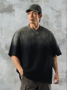 LUJIAMEN | Chaos Color Gradient Chinese Style Print T-shirt