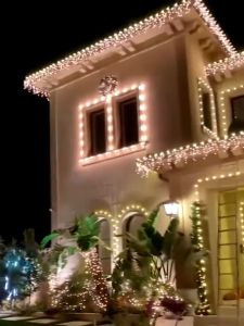 New Solar LED water proof Christmas Light Curtain Light Yard Garden Light 3m+2m/96 led