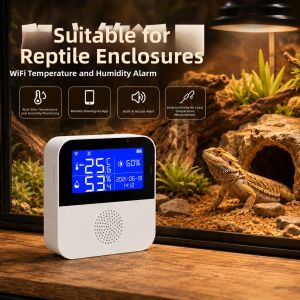 Crawling Pet Fish Tank Temperature Humidity Meter Electronic WiFi Remote Access