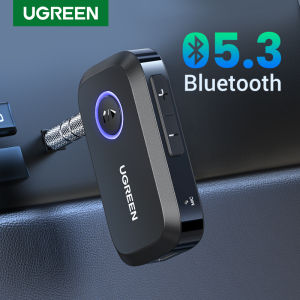 UGREEN Bluetooth 5.3 Receiver Car Adapter Portable Wireless Audio Adapter 3.5mm Aux for Music Streaming Sound System Speaker Headphones Hands-Free Car Kit with Microphone AVRCP A2DP HFP HSP