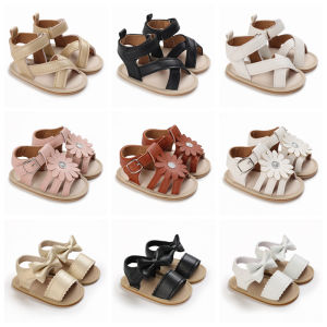 VALEN SINA Baby Shoes Infant Sandals Leather Rubber Flat Non-slip Soft-Sole Toddler Girl Boy First Walkers Crib Shoes Size 0-18M