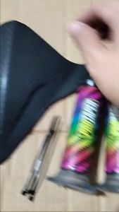 PROMO PAKETAN VISOR SEPEDA BMX KARBON DAN HITAM + GRIP KARBON PELANGI