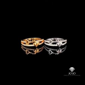 N1246 Nhẫn nữ thiết kế hình trái tim trẻ trung JOJO