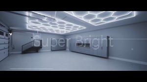 Hexagon LED Honeycomb Light Panel 220V DIY Garage Lighting for Workshop Car Wash Paint Room