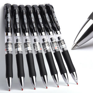 M&G Push-type Gel Pen 0.5 mm Black/Blue Ink Quick-drying Ink Soft Rubber Grip Refillable Student and Office Supplies