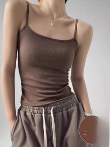 Miiow | Cat Lady Small Strap Vest Womens Inner Wear Outerwear Summer Thin Knitted Beautiful Back Underwear Top Commute Style Slim Fit