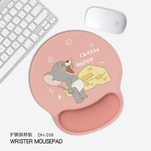 Mouse Pad Wrist Guard Keyboard Support Cat and Mouse Office Laptop Wrist Pad Mouse Wrist Rest Wristband Pad