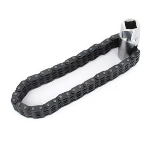 44/52 Section Double Chain Automotive Tools Universal Chain Oil Filter Wrench Double Chain Made of High-Quality Materials Blac