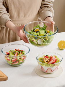 YYIEDERNG | High-Temperature Resistant Multi-use Glass Bowl