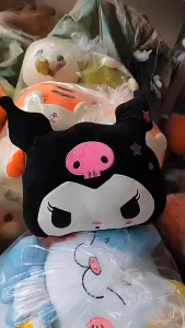 3 in 1 Kuromi Cartoon throw Pillow With Blanket Air-Condition Quilt Birthday Gifts Office Nap