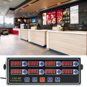 8 Channel Commercial Kitchen Timer CAL-8B 8 Channel Calculagraph 8 Digital Timers for Restaurant Cooking Baking