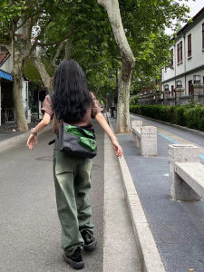 Retro Green Fleece Lined Wide Leg High Waist Jeans Womens Autumn Winter Loose Fit Straight Cut Trousers Casual Deep Color