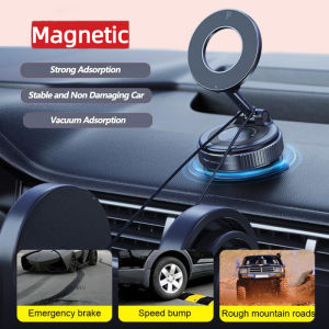 Anti Drop Vacuum Magnetic Mobile Phone Holder Powerful Suction Cup Adjustable Stand Stable Bracket for Car Dashboard Windshield
