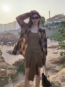 CHOUXIE | Casual Style French Summer Outfit Waist Shaping Dress