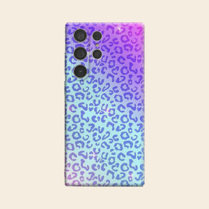 Gradient Iridescent Leopard Luxury Fashion Full Lens Protective Case for Samsung Galaxy S26 S25 S24 A56 A36 Plus Ultra