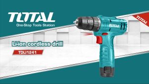 Máy khoan PIN 12V TDLI1241- Đầu khoan phổ thông khoan sắt gỗ inox bê tông bắt vít Chính Hãng TOTAL TOOLS WORD