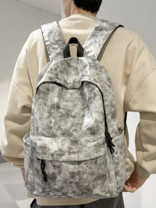 Womens Large Capacity PU Leather Casual Travel Backpack Lightweight Waterproof Bookbag Trendy Retro Style Double Shoulder Bag