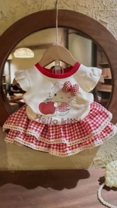 Sẵn set cáo cấp váy bồng bềnh áo cotton mềm mát cho bé yêu siêu nét và đẹp từ 6-15kg