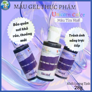 [Chai 28g] Màu tím huế_Màu gel thực phẩm thương hiệu Unicorn Color