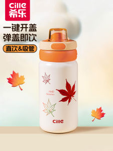 Xile Insulated Stainless Steel 316 Sports Water Bottle Portable School Bag Special Childrens Mens Student Drinking Straw Cup