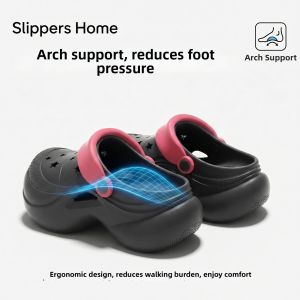 ECAC | Non-slip Thick Heel Boosting Sandals Slippers