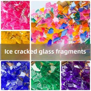 Colorful Mosaic DIY Handmade Creative Stick Art Tempered Glass Particle Transparent Glue Stick Craft Accessories Acrylic Material