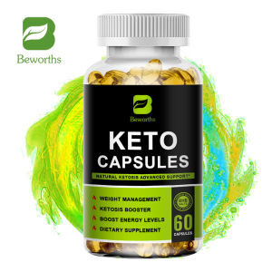 BEWORTHS Viên nang Keto Đốt cháy mỡ bụng Giảm cảm giác thèm ăn-Ức chế tăng cường khả năng miễn dịch Hỗ trợ năng lượng cho nam và nữ