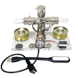 Stirling Engine Model Scientific Small Invention Hands-On Physics Experiment Toy for Teens And Kids Male Or Female