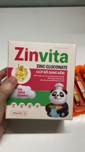BỔ SUNG KẼM ZinVita hộp 20 ống - Bổ sung kẽm taurin và các khoáng chất giúp tăng cường tiêu hoá nâng cao sức đề kháng giảm mệt mỏi cho cơ thể