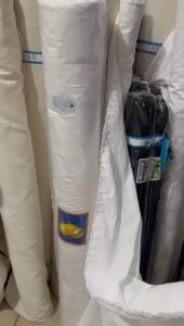 Kain HEAVY CANVAS POLYESTER Greige Putih BW Tebal 144 cm Rollan