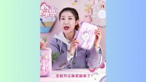 Tempat Pensil Anak perempuan 3d timbul aesthetic korea sd viral motif Unicorn / kotak pulpen