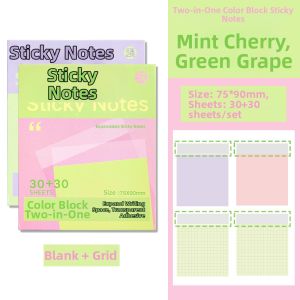 SANNIANERBAN | Transparent Expandable Foldable Peelable Cute Student Study Planner Stickers Sticky Notes