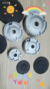 【High Quality】 8Pcs/Set Universal Cooker & Oven Hob Gas Burner Crown & Flame Cap Cover021