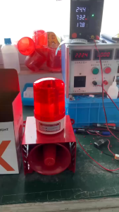 Audible and visual alarm Industrial strobe light alarm High power 120dB Emergency alarm DC 220V
