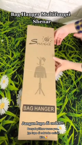 Stand Hanger Berdiri 9 Hook Gantungan Tas Topi Rak Mantel Sederhana Gantungan Baju Bongkar Pasang