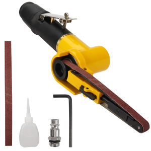 Si Fang | Adjustable Pneumatic Air Belt Sander 330x10mm with 13pcs Sanding Belt Air Compressor Angle Grinder for Polishing And Grinding