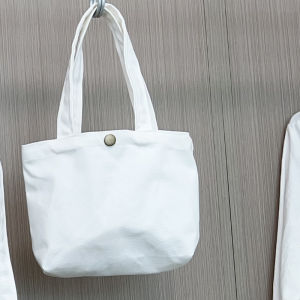 White Canvas Mobile Phone Bag Crossbody Simple Solid Color Dyed Japanese Style Cloth Bag Fashionable Youth Leisure Backpack