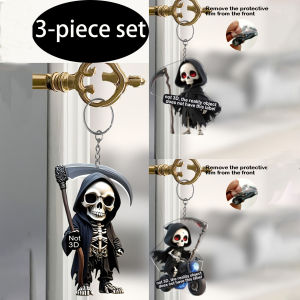 other | 3 Death Reaper Keychain 2D Flat Acrylic Pendant Backpack Phone Pendant Backpack and Car Home Decoration Keychain Car Keyc