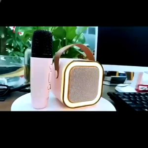 Speaker K12 Mini Bluetooth Dengan 1 Mic Karaoke Audio Mikrofon Premium