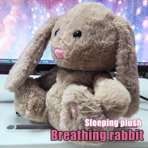 Breathing Rabbit Toy Baby Kids Soothing Music Baby Sleeping Companion Sound and Light Doll Toys Baby Soothing Koala Plush Doll