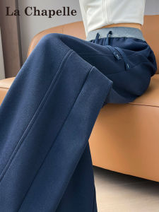 La Chapelle High Waist Wide Leg Pants Womens Casual Loose Banana Sport Sweatpants Knife Edge Straight Tube Poplar Pants