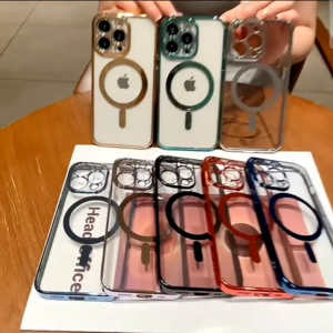 CASE MAGSAFE CROME IPHONE 15 / 15 PRO / 15 PLUS / 15 PRO MAX / 16 / 16 PRO / 16 PLUS / 16 PRO MAX CASE PREMIUM MAGSAFE CRUM MAGNETIC WIRELESS