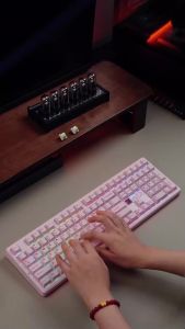 AULA | AULA F108 Pro V2 Esports Gaming Mechanical Keyboard Tri-Mode 100% Layout Keycaps RGB Backlight Hot-swap for PC Computer Gamers