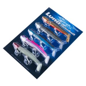 Goture | Fishing Lure Luna 5pcs/Set Swimbait Jig Head Rubber Tail Soft Lure Searchbait 18g 21g 28g Silicone Bait Fishing Tackle