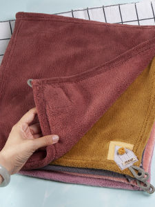 Khăn Lau Tay Ailang Home Kitchen Coral Lông Cừu Khăn Lau Tay Dày Hai Mặt Treo Khăn Vuông Cho Trẻ Em Và Khăn Lau Tay