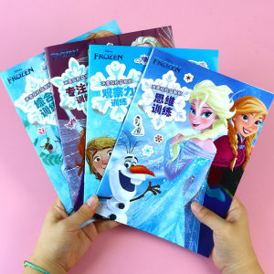 XIAOSHUGUOGUO | Focus Enhancing Elsa Princess Stickers Book Educational Toy